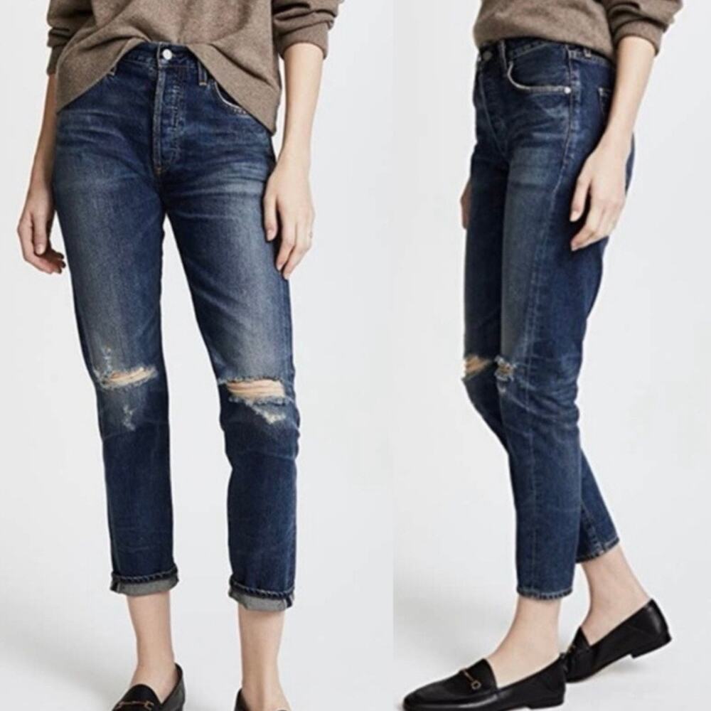 Citizens Of Humanity High Rise Jeans in Dark Blue
